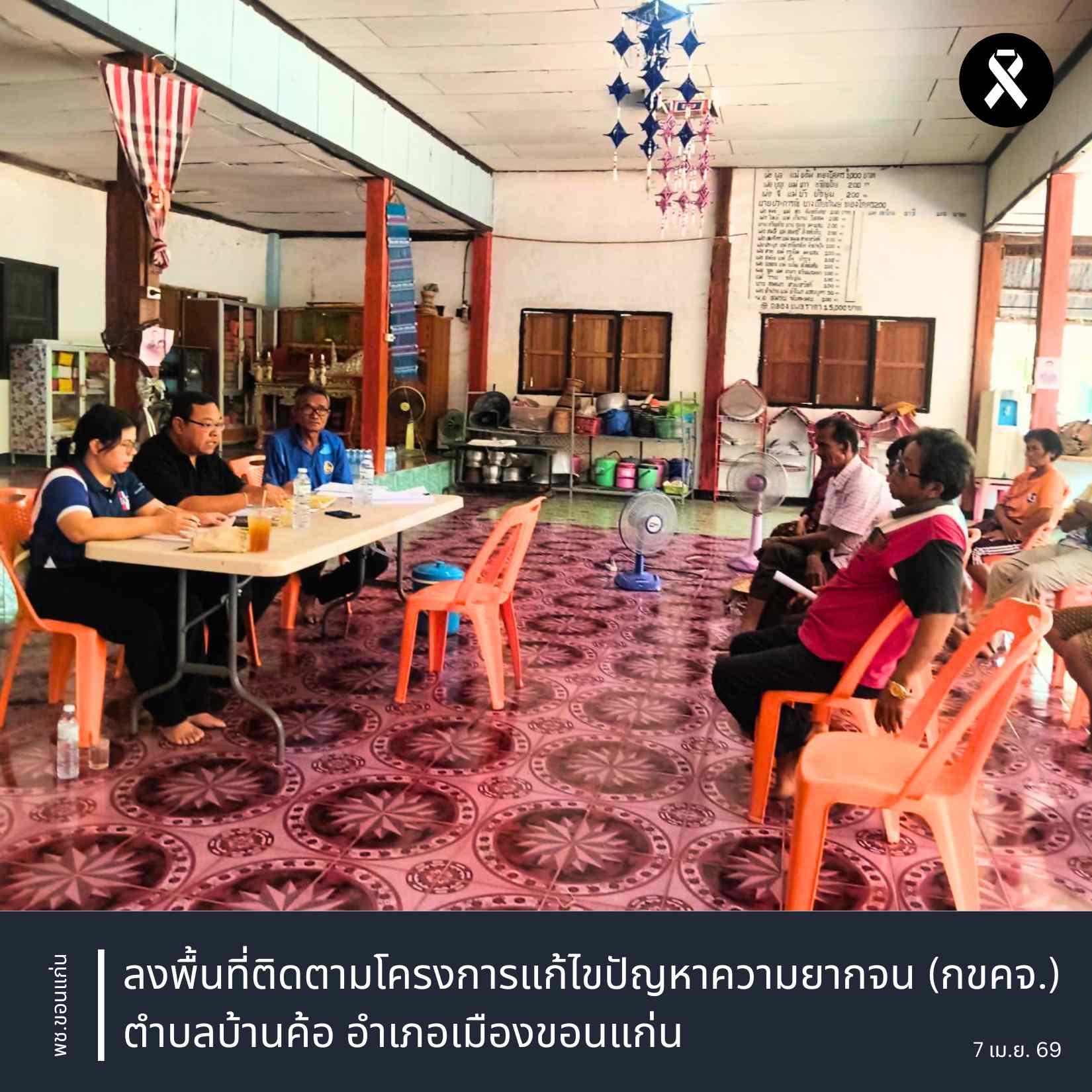 พช.ขอนแก่น : ลงพื้นที่ติดตามโครงการแก้ไขปัญหาความยากจน (กขคจ.) ตำบลบ้านค้อ อำเภอเมืองขอนแก่น