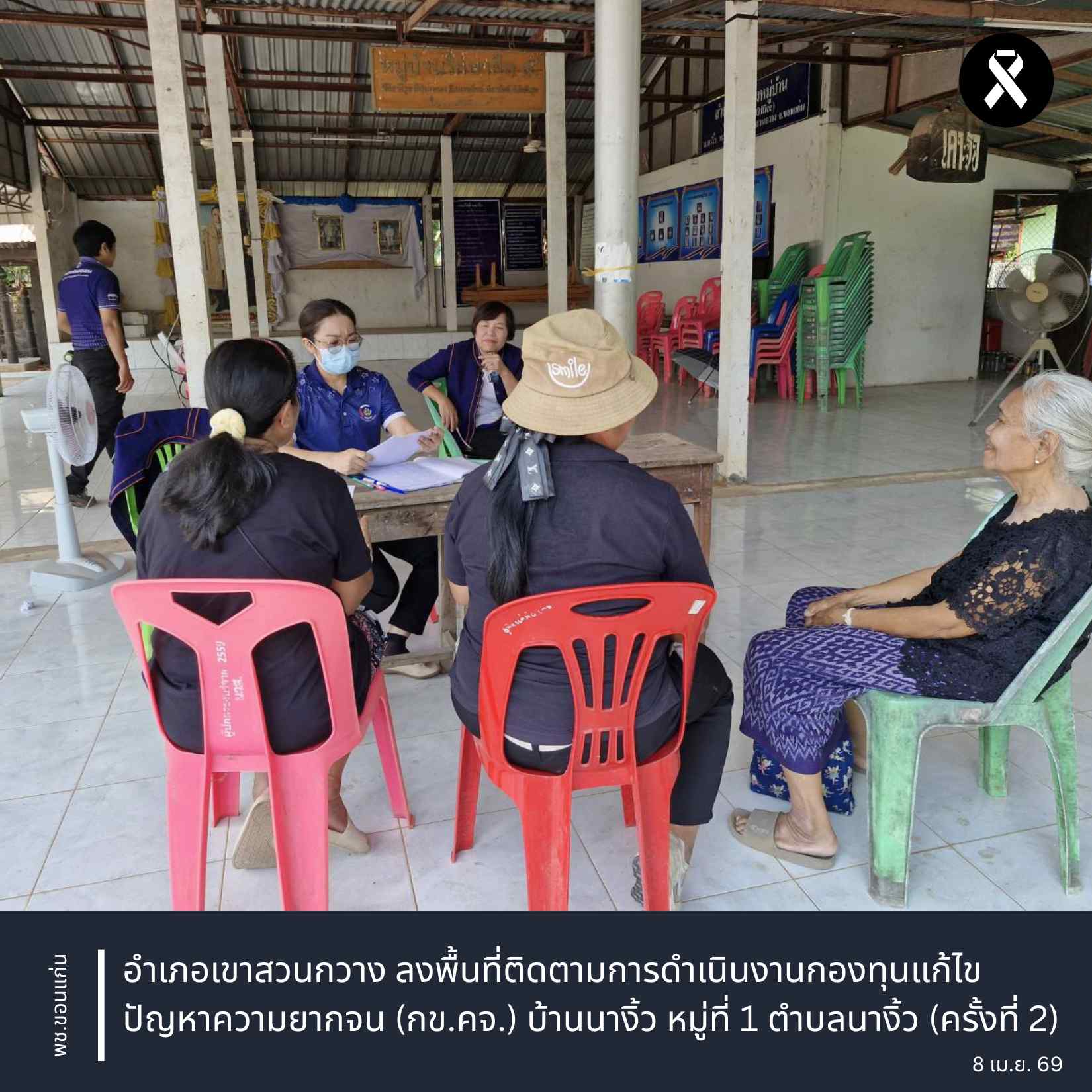 พช.ขอนแก่น : อำเภอเขาสวนกวาง ลงพื้นที่ติดตามการดำเนินงานกองทุนแก้ไขปัญหาความยากจน (กข.คจ.) บ้านนางิ้ว หมู่ที่ 1 ตำบลนางิ้ว (ครั้งที่ 2)